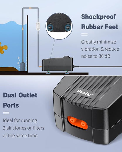 Pawfly Aquarium Air Pump Oxygen Pump - Image 4
