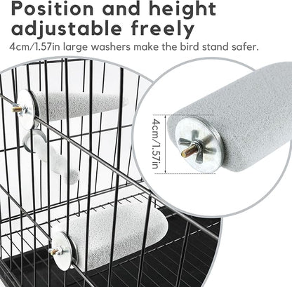 3PCS Bird Beak Grinding Stone, Natural Pumice Bird Parrot Cage Perch Stand - Image 3