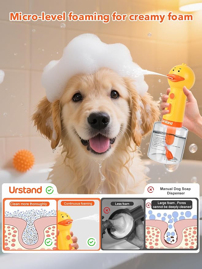 Dog Foaming Soap Dispenser, Automatic Electric Dog Shampoo Foamer Sprayer - Image 8