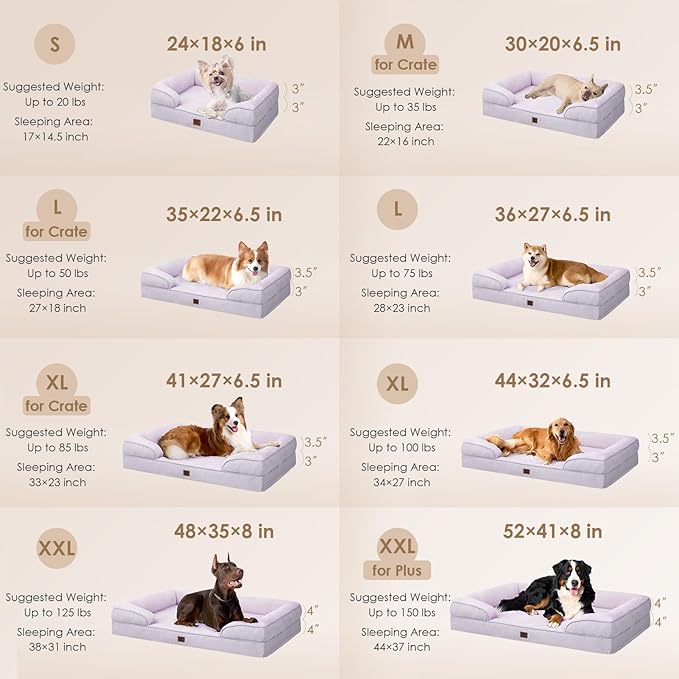 EHEYCIGA Orthopedic Dog Beds for Large Dogs, Waterproof Memory Foam Large Pet - Image 2