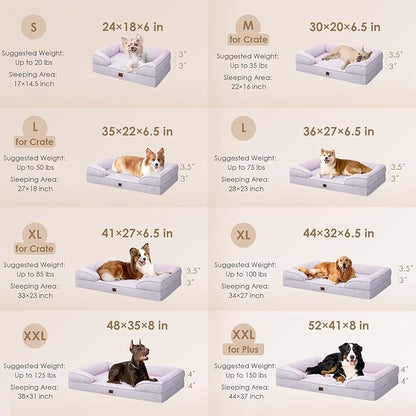 EHEYCIGA Orthopedic Dog Beds for Large Dogs, Waterproof Memory Foam Large Dog - Image 2
