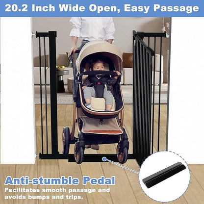 65.7"-72.2" Extra Wide Baby Gate, 40.5" Tall Dog Gate Indoor, Walk Through Pet - Image 5