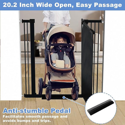 40.5" Extra Tall Baby Gate No Drill, 54.7"-60.2" Extra Wide Dog Pet Gate Indoor - Image 5