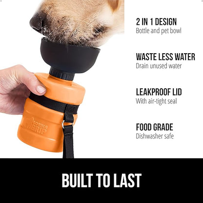 GORILLA GRIP Dog Water Bottle, Portable Water Bowl Dispenser - Image 2