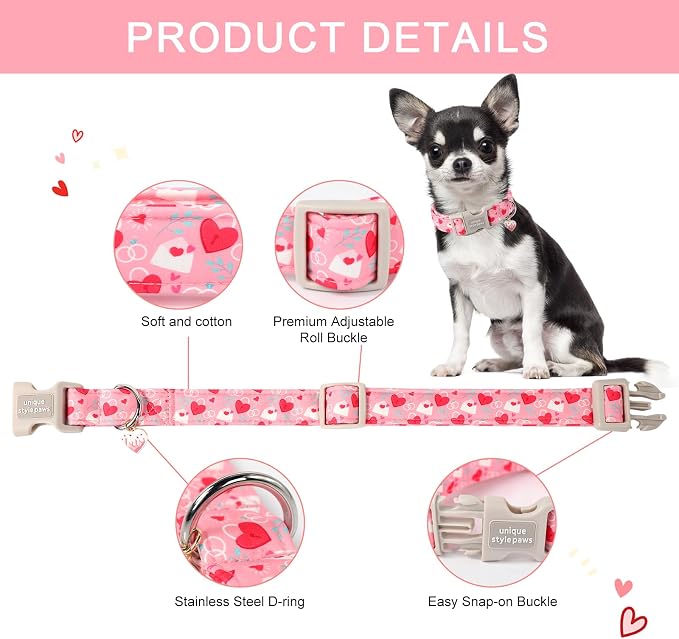 Unique style paws Valentine's Day Dog Collar Plastic Buckle Collar - Image 2