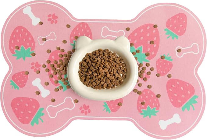 Dog Food Mat, 0.15” Thickened Super Absorbent Pet Feeding Mat by TORJOY