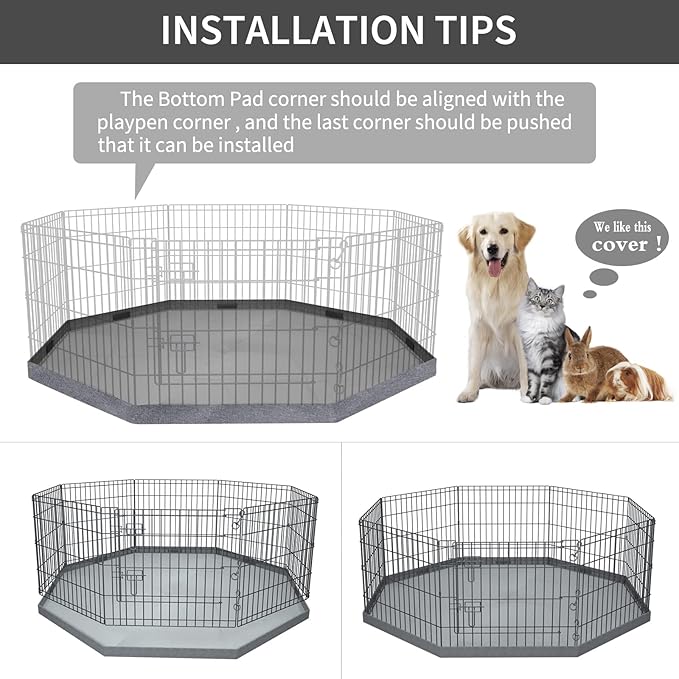 PETIME Bottom Cover Mat for Dog Playpen Pen Water-Resistant Pad Floor Protector - Image 5