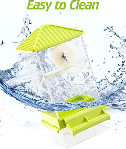 BNOSDM No Mess Automatic Bird Feeder Anti-Splash Bird Feeder Acrylic - Image 7