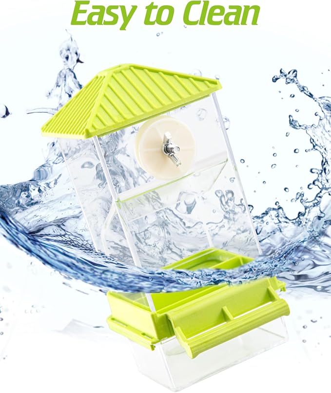 BNOSDM No Mess Automatic Bird Feeder 2 Pcs Anti-Splash Bird Feeder Acrylic - Image 7