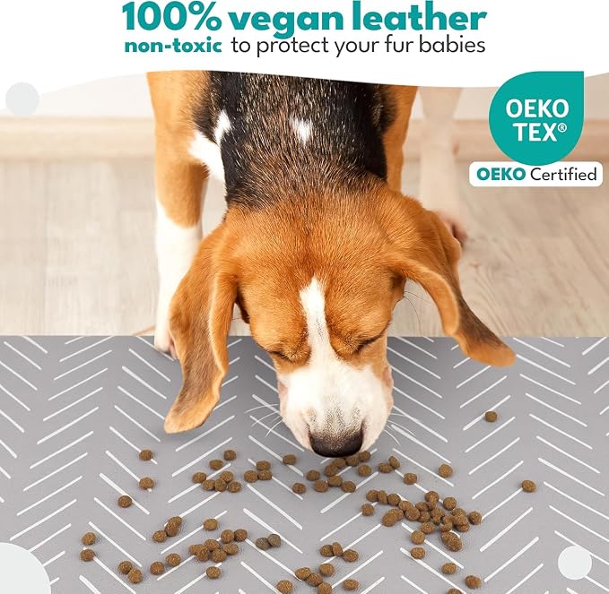 NALALAS Dog Mat for Food and Water, Cat Feeding Mat | Waterproof Dog Bowl Mat | - Image 7