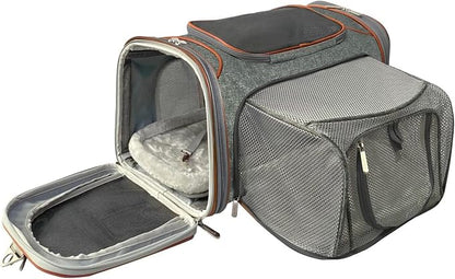 Mr. Peanut's Expandable Airline Approved Soft Sided Pet Carrier, Luxury Travel - Image 3