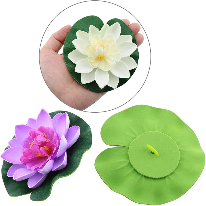 2PCS 10CM/3.94Inch Birdbath Fountain Accessory Lotus Leaf Flower Floating Spray - Image 4