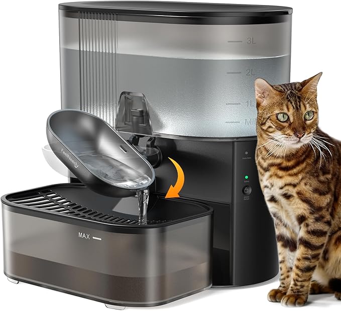 Wireless Cat Water Fountain No Filters, Wastewater Separation, FEELNEEDY by FEELNEEDY