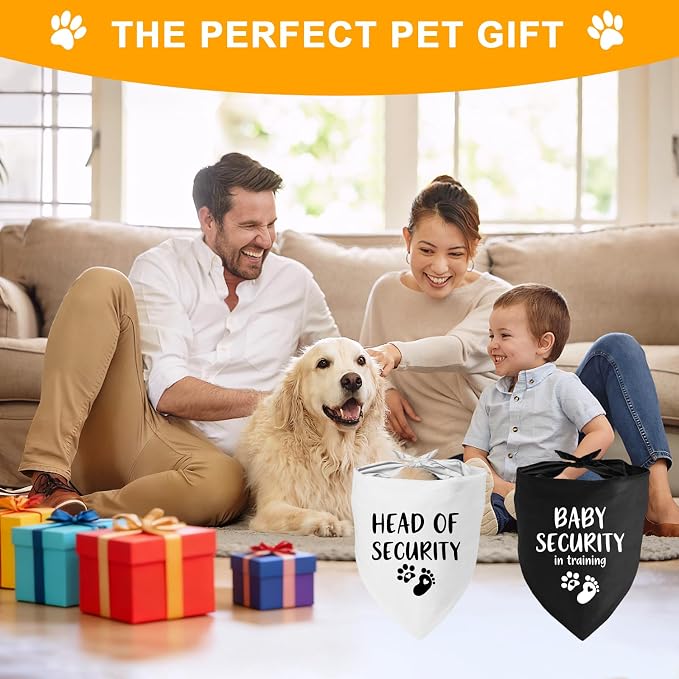 2 Pack Dog Bandana Pregnancy Announcement, Baby Security in Training and Head - Image 7