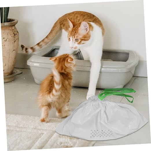7pcs Cat Litter Filtering Bag White Cat Waste Filter Pouch - Image 6