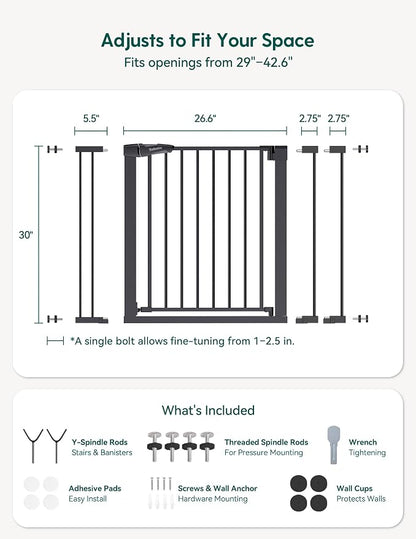 Babelio Baby Gate, 29-43" Auto-Close Easy Install Pet Gate, PressGuard P7 Extra - Image 8