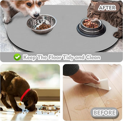 Dog Feeding Mat 24''x16'', Absorbent Pet Food Mat, No Stains Quick Dry Pet - Image 5
