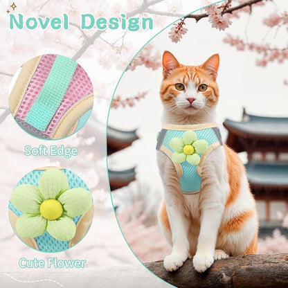 Cat Harness and Leash Set for Walking Escape Proof, Adjustable Kitten Harness - Image 2