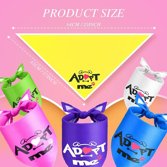 40 Pieces Adopt Me Dog Bandanas Bulk Multi Colors Bibs Triangle Dog Washable - Image 3