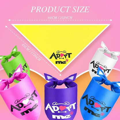 40 Pieces Adopt Me Dog Bandanas Bulk Multi Colors Bibs Triangle Dog Washable - Image 3