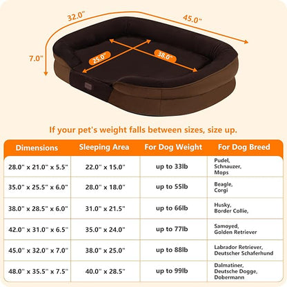 Dwanton Orthopedic Dog Bed for Extra Large Dogs - Image 4