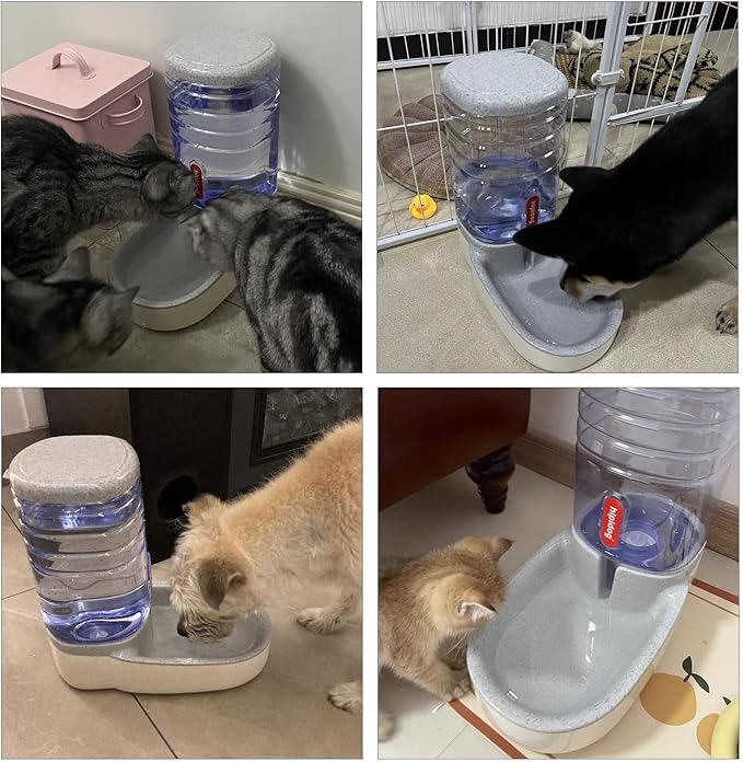 kathson Automatic Cats Water Dispenser 1 Gallon Gravity Dogs Water Station - Image 6
