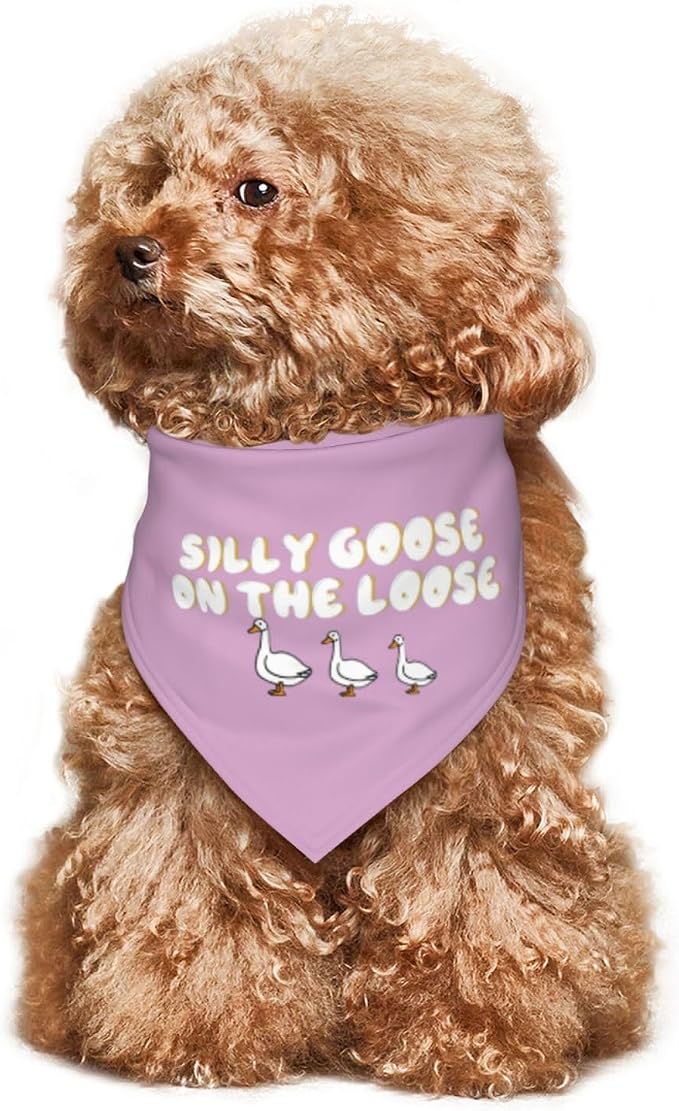 Silly Goose on The Loose Triangle Dog Bandana, Summer Bandana Funny Triangle - Image 7