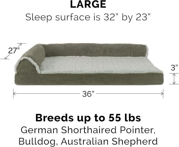Furhaven Orthopedic Dog Bed for Large/Medium Dogs w/ Removable Bolsters & - Image 2