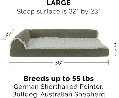 Furhaven Orthopedic Dog Bed for Large/Medium Dogs w/ Removable Bolsters & - Image 2