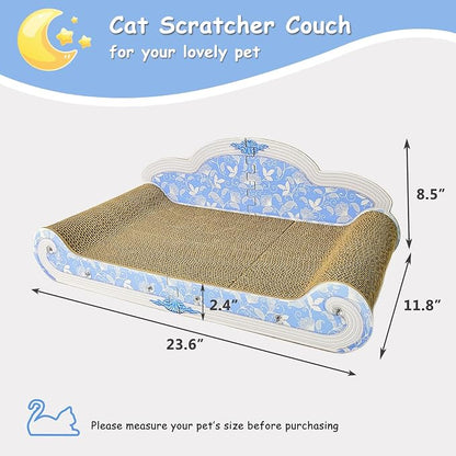 Luxury Cardboard Cat Scratcher Sofa Bed, Couch Shaped Cat Scratching Board - Image 2