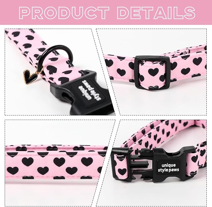Unique Style Paws Valentine Dog Collar Plastic Buckle - Image 3