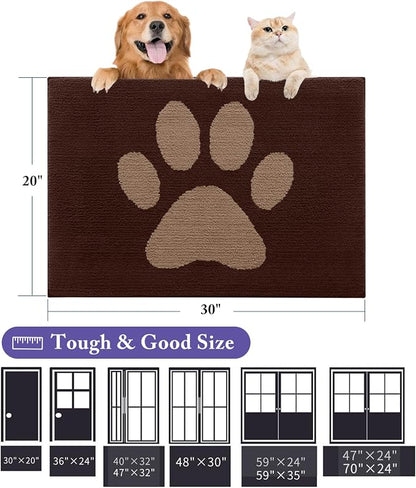 Buganda Dog Door Mat for Muddy Paws, Absorbent Dirt Trapper Non Slip Indoor - Image 2