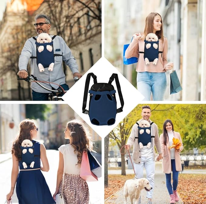 FEimaX Dog Carrier Backpack Pet Legs Out Front Cat Travel Bag, Adjustable Puppy - Image 6