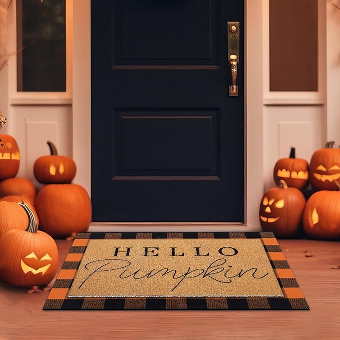 Tinideya 2 Pcs Door Mat Welcome Non Slip Coir Mats Floor Layering Doormats - Image 5