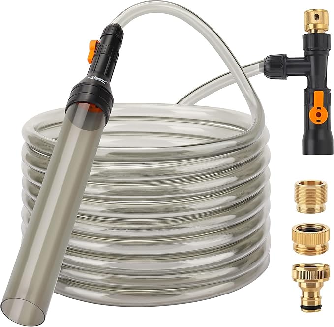 hygger Bucket-Free Aquarium Water Change Kit Metal Faucet Connector Fish Tank by hygger