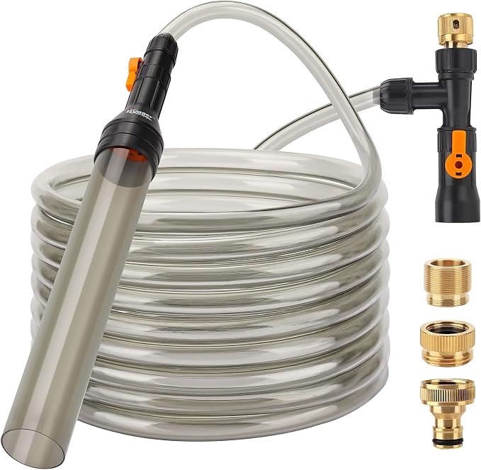 hygger Bucket-Free Aquarium Water Change Kit Metal Faucet Connector Fish Tank by hygger