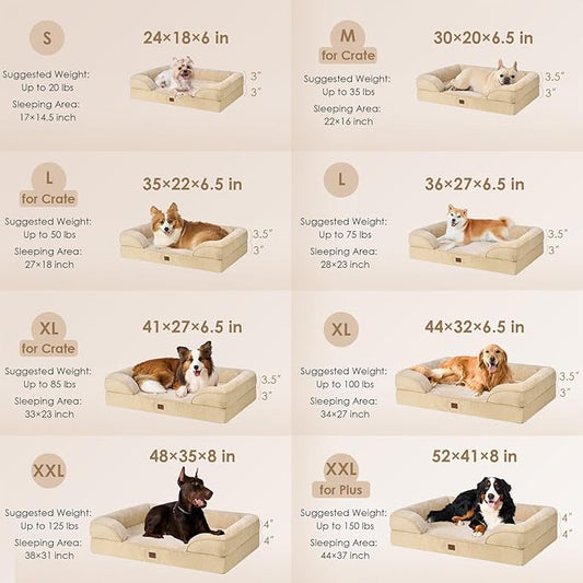EHEYCIGA Orthopedic Dog Bed for Medium Dogs, Waterproof Memory Foam Medium Dog - Image 2