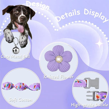 Medium Dog Collar with Flower, Dog Collars - Image 2