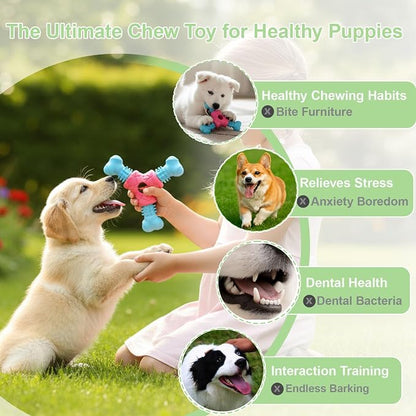 Puppy Chew Toys for Teething, Indestructible Dog Chew Toys for Aggressive - Image 3