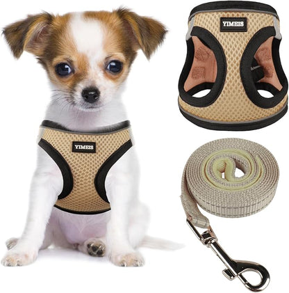 YIMEIS Dog Harness and Leash Set, No Pull Soft Mesh Pet Harness, Reflective by YIMEIS