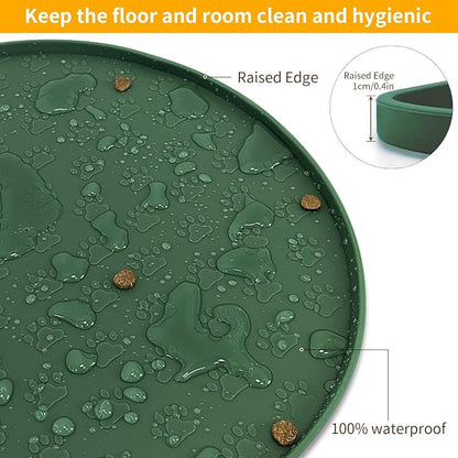 KPWACD Pet Placemat for Dog and Cat, Anti-Slip Waterproof Dogs Feeding Bowl Mat - Image 5