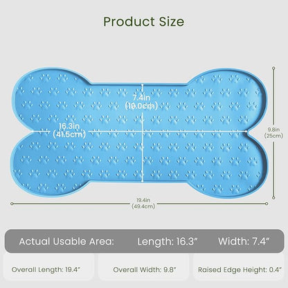 Dog Food Mat Anti-Slip Silicone Dog Bowl Mat Thicker Pet Placemat Waterproof - Image 2