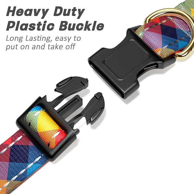 Reflective Dog Collar for Small Dogs, Cute Boho Adjustable Heavy-Duty Nylon - Image 4
