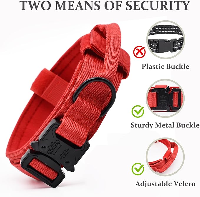 Tactical Dog Collar, Adjustable Military Training Nylon Dog Collar - Image 3