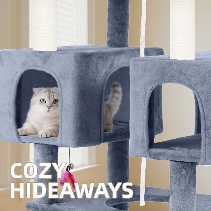 71in Multifunctional Multi-Level Cat Tree Tower - Image 5