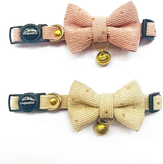 Safety Quick Release Cat Collars, Soft Kitten Collars by Cognatio