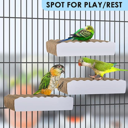 KATUMO Parrot Perch Parakeet Cage Stand Conure Platform Cockatiel Foraging - Image 4