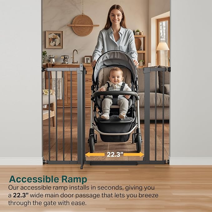 Cumbor 36" Extra Tall Baby Gate - Image 9