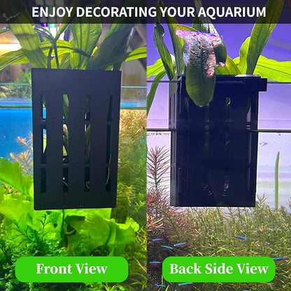 2 PCS Aquarium Plant Holder Top Hanging Fish Tank Plant Pot Aquarium Planter - Image 4