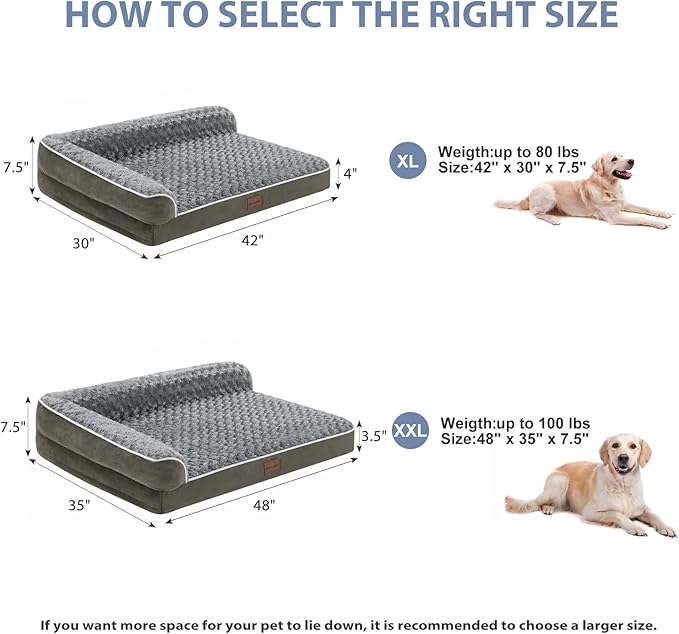 BFPETHOME Orthopedic Dog Beds for Large Dogs-Waterproof Sofa Pet Bed - Image 4